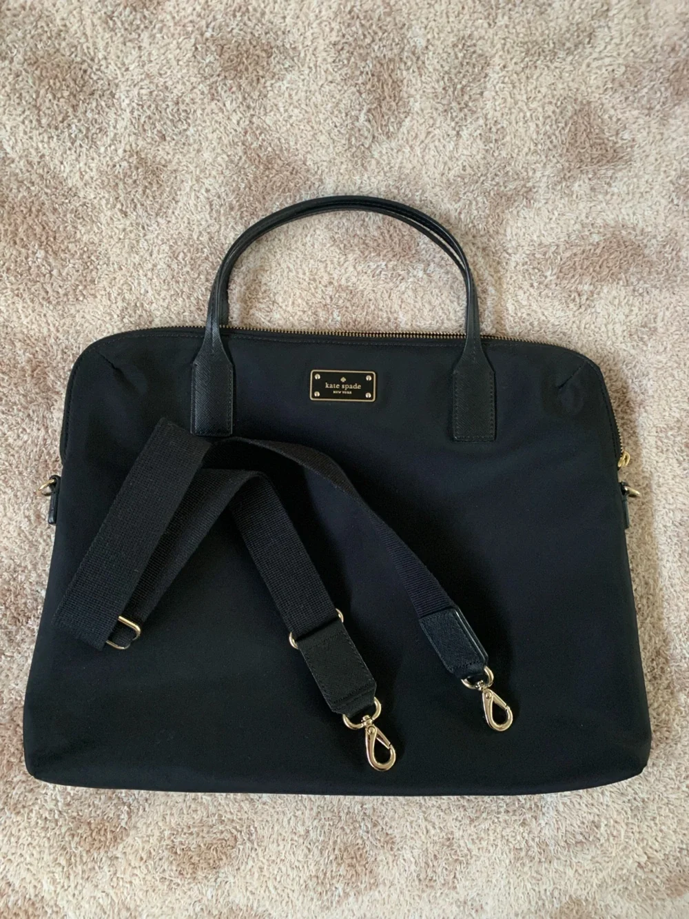 Kate Spade Black Nylon Laptop Tote 👜
